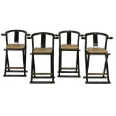 A SET OF FOUR CUSTOM DESIGNED