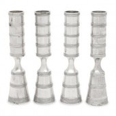 A Set of Four Danish Silvered