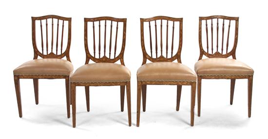 A Set of Four Dutch Marquetry