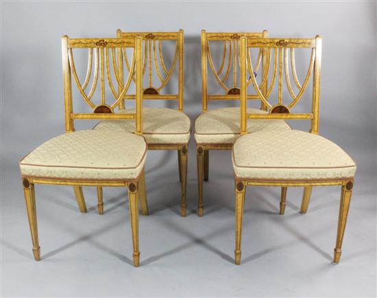 A set of four Edwardian inlaid