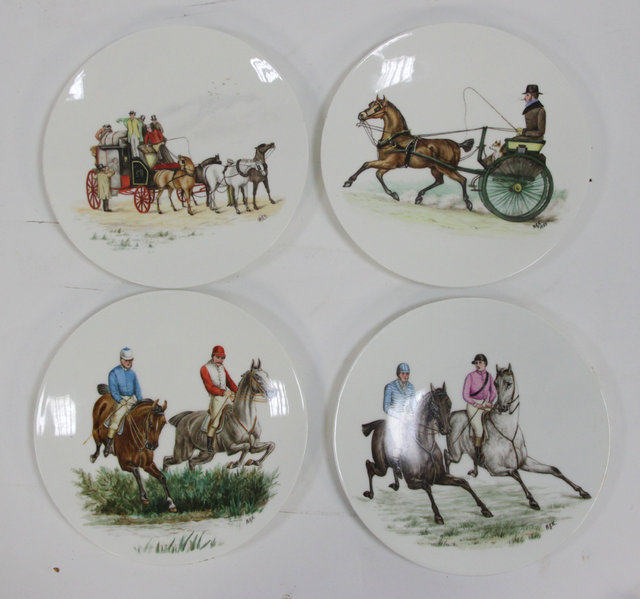 A set of four English porcelain