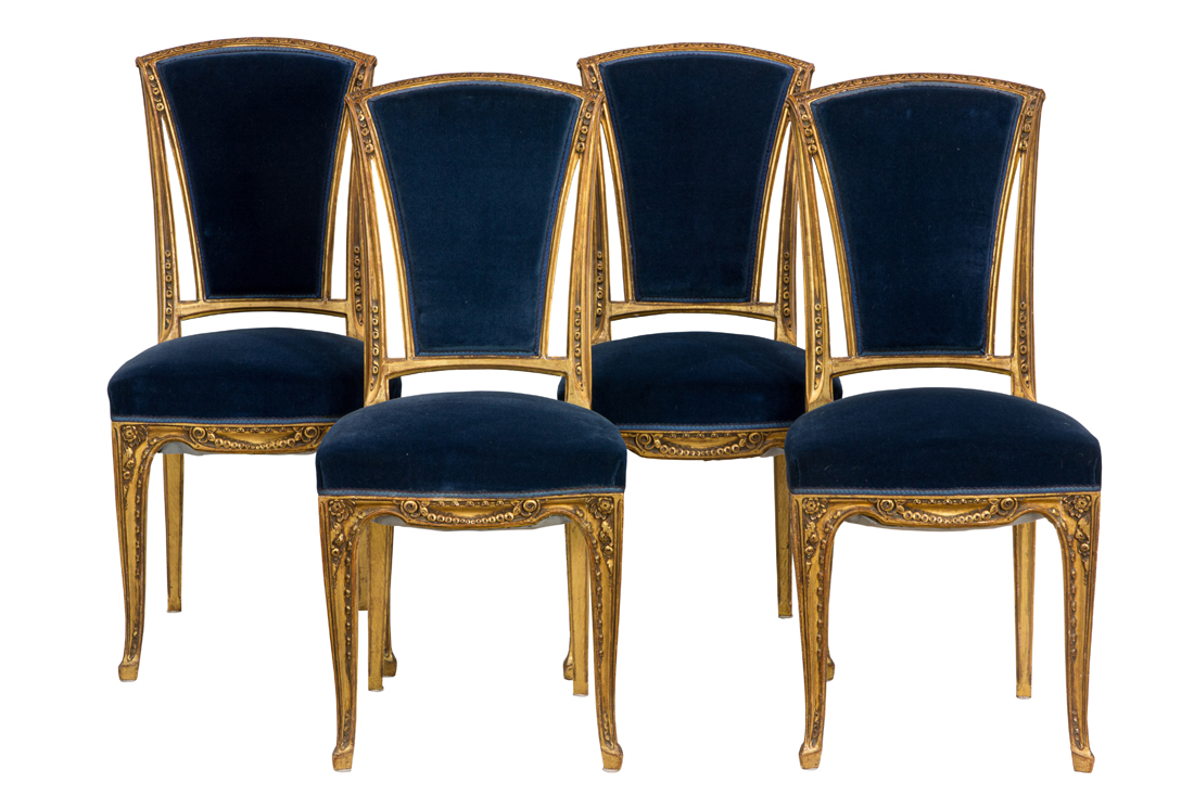 A SET OF FOUR FRENCH ART NOUVEAU