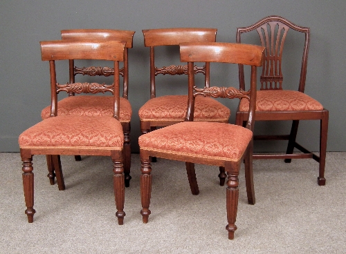 A set of four George IV mahogany