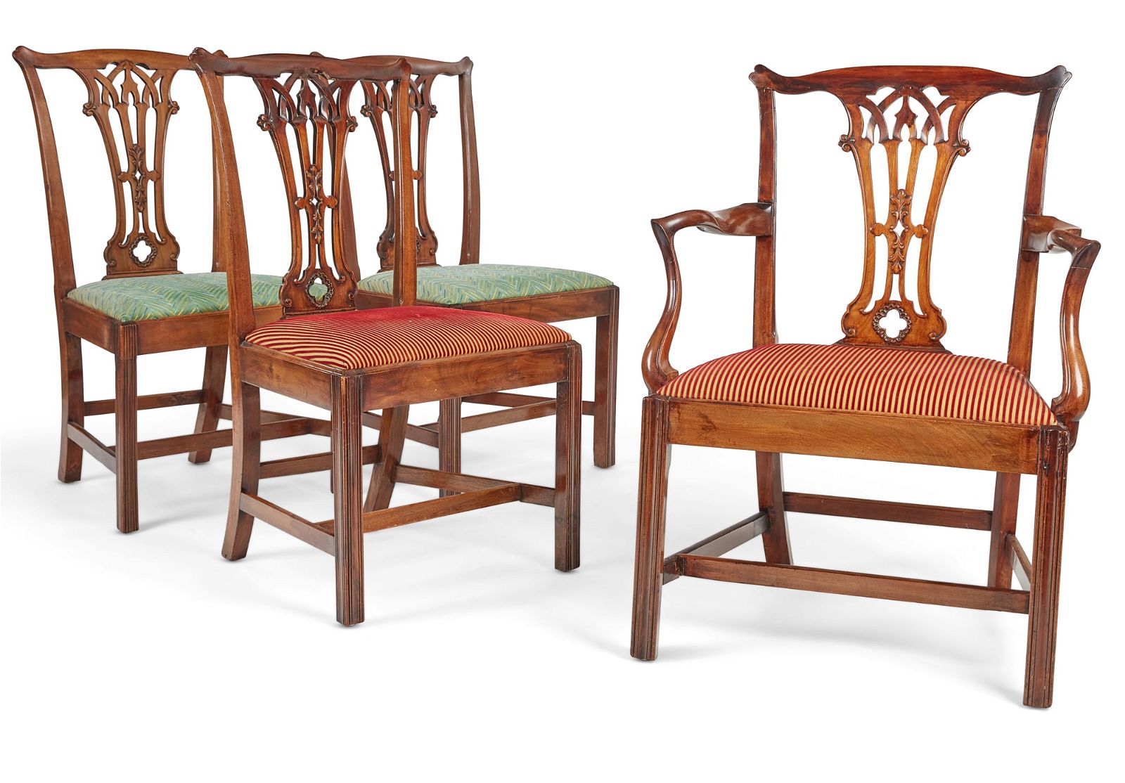 A SET OF FOUR GEORGE III MAHOGANY