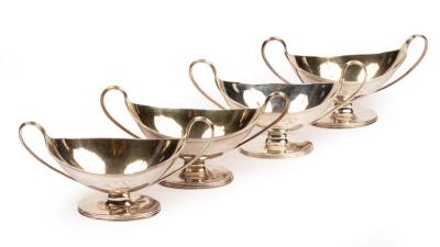A set of four George III silver and