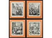A set of four Hogarth engravin