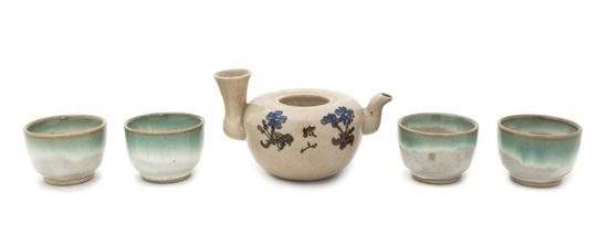 A Set of Four Japanese Glazed