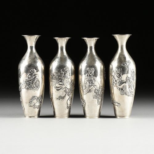 A SET OF FOUR JAPANESE "FLOWER
