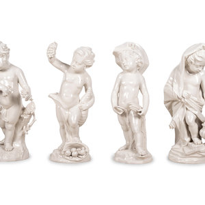 A Set of Four Large Nymphenberg