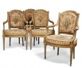 A SET OF FOUR LOUIS XVI FAUTEU