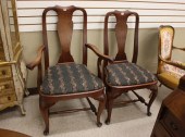 A SET OF FOUR MAHOGANY DINING