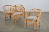 A SET OF FOUR MCGUIRE RATTAN P
