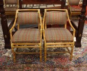 A SET OF FOUR MCGUIRE RATTAN A