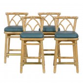 A SET OF FOUR MCGUIRE RATTAN A