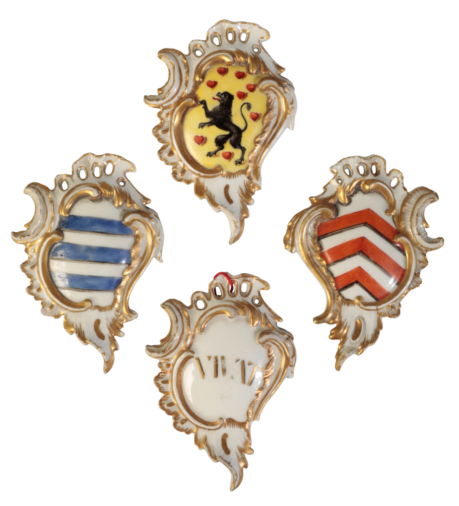 A SET OF FOUR MEISSEN ROCOCO