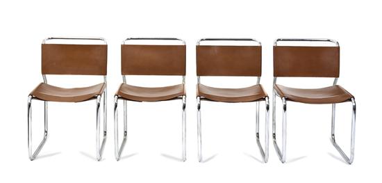 A Set of Four Modern Armchairs