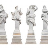 A Set of Four Monumental Carve