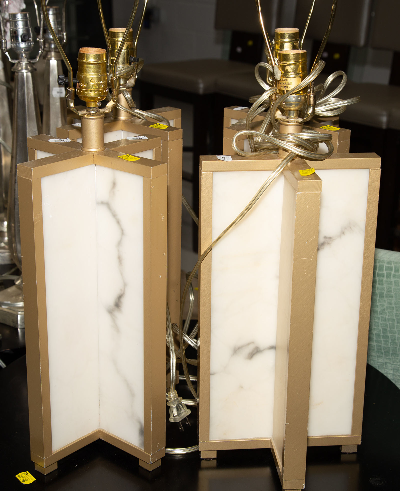 A SET OF FOUR OF MODERN STYLE RESIN