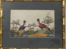 A set of four paintings each of a