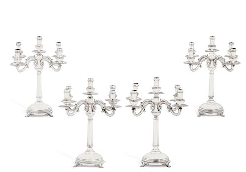 A SET OF FOUR PERUVIAN STERLING