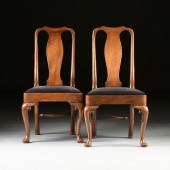 A SET OF FOUR QUEEN ANNE STYLE
