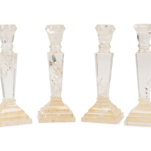 A Set of Four Rock Crystal