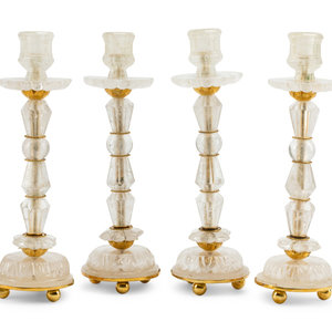 A Set of Four Rock Crystal