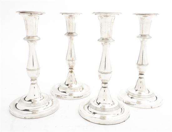 A Set of Four Sheffield Plate