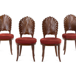 A Set of Four Side Chairs  20th