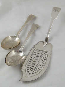 A set of four silver tablespoons by