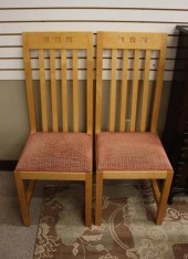 A SET OF FOUR SLAT-BACK SIDE C