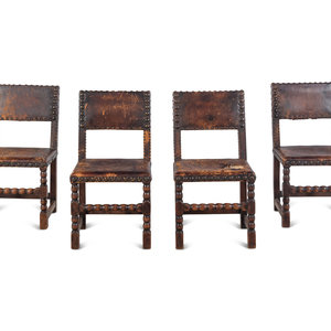A Set of Four Spanish Baroque Style