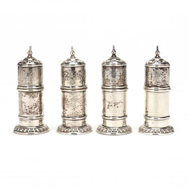 A SET OF FOUR STERLING SILVER