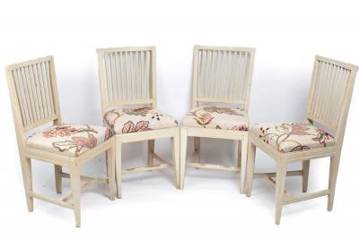 A set of four Swedish painted