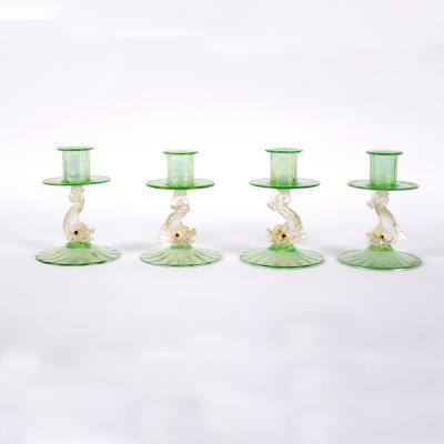 A set of four Venetian lustre glass