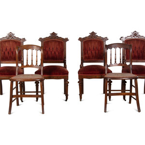 A Set of Four Victorian Walnut Side