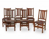 A SET OF GUSTAV STICKLEY OAK C
