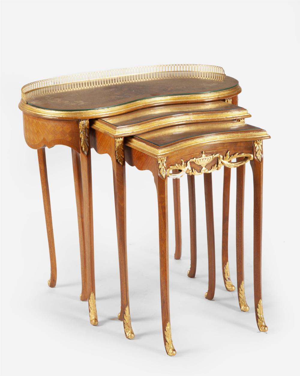 A SET OF ITALIAN MARQUETRY AND