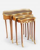A SET OF ITALIAN MARQUETRY AND
