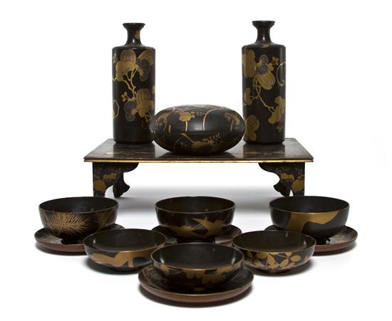 A Set of Japanese Lacquer Wares