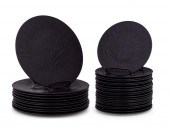 A SET OF LALIQUE "ALGUES" BLAC