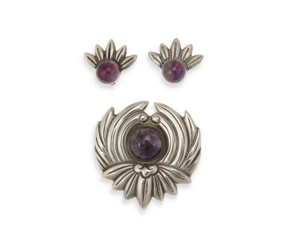 A SET OF LOS CASTILLO SILVER AND