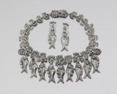 A SET OF MATL SILVER AND TURQU