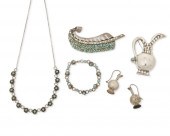 A SET OF MEXICAN SILVER AND TU