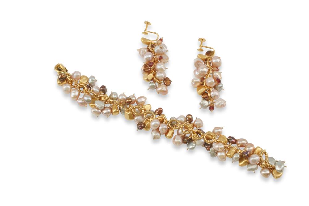 A SET OF MIGNON FAGET PEARL AND