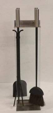 A SET OF MODERN FIRE TOOLS ATT