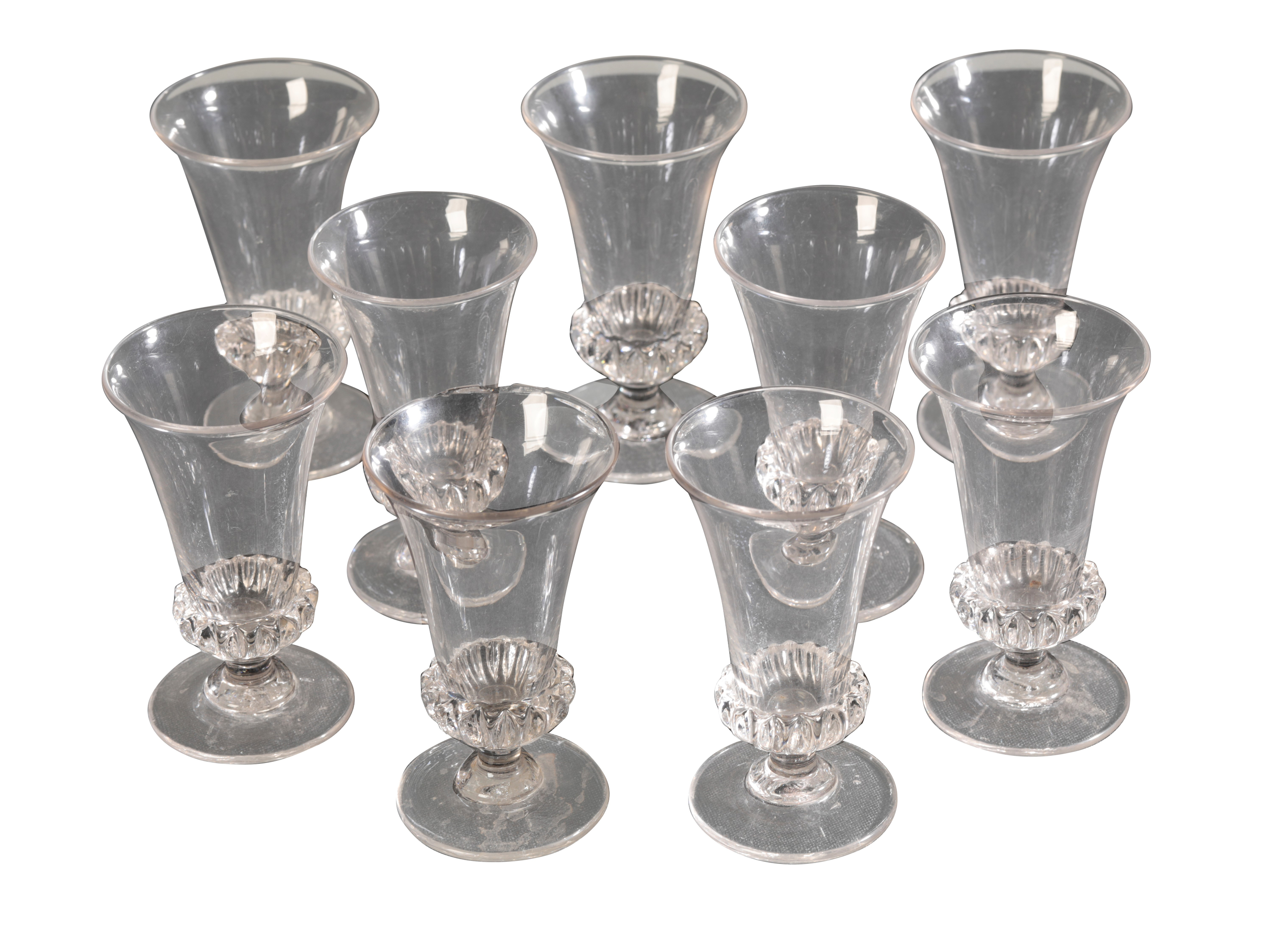A SET OF NINE 19TH CENTURY SYLLABUB