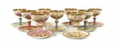 A Set of Nine Dresden Porcelai