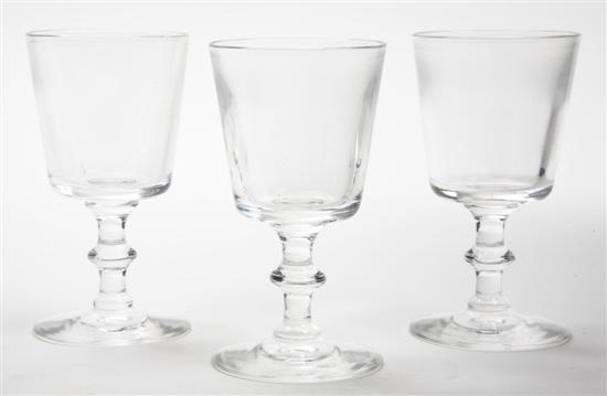 A Set of Nine Steuben Glasses