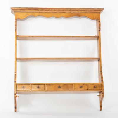 A set of pine hanging shelves